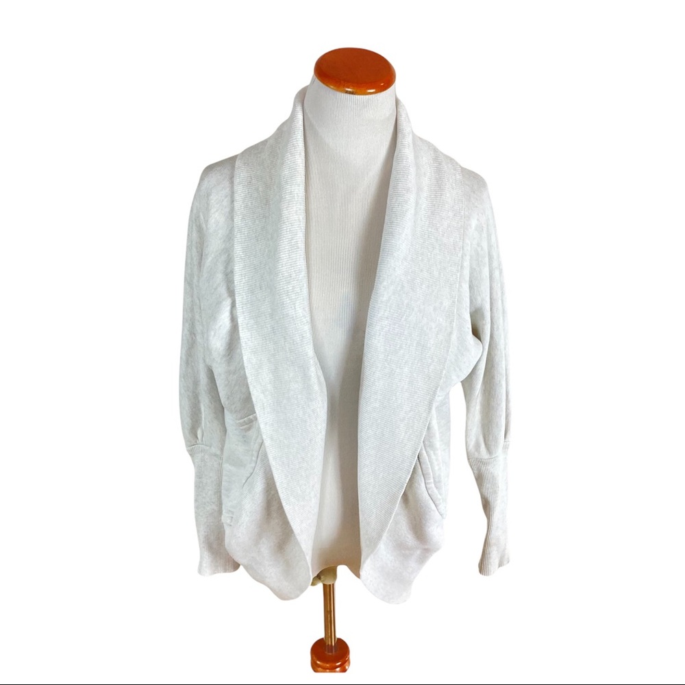 Aritzia Wilfred Diderot Sweater Open Cocoon Cardigan Light Gray‎ Women’s Sz XS